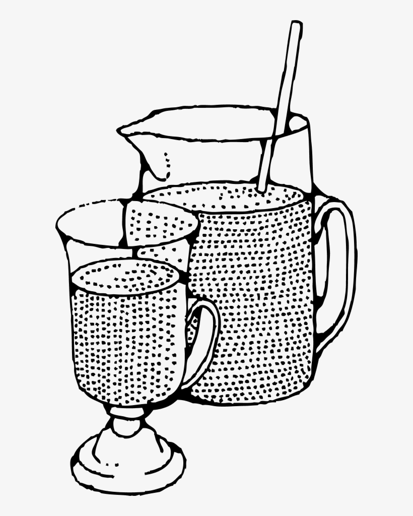 Vector Clip Art - Fruit Punch Clipart Black And White, transparent png
