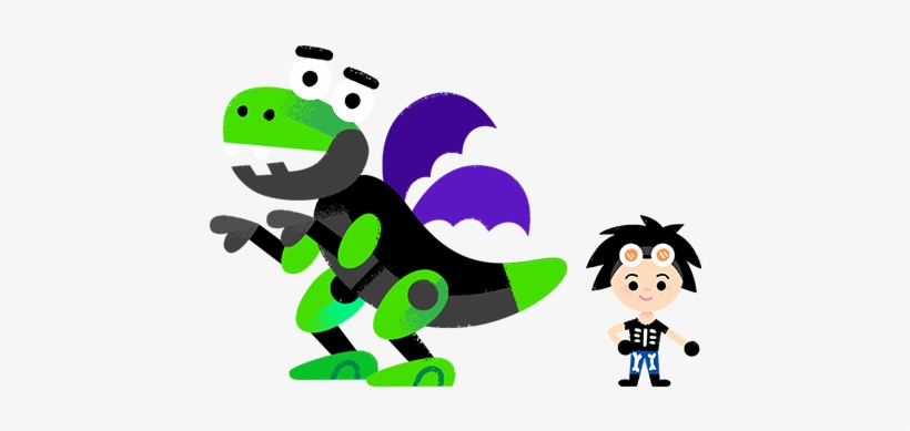 Rusty Rivets And Botasaur Halloween Character Designs - Cartoon, transparent png
