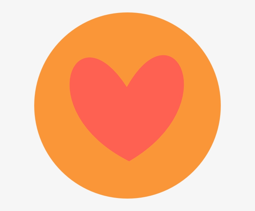 Coral Heart In Circle Png Clip Arts For Web - Heart, transparent png