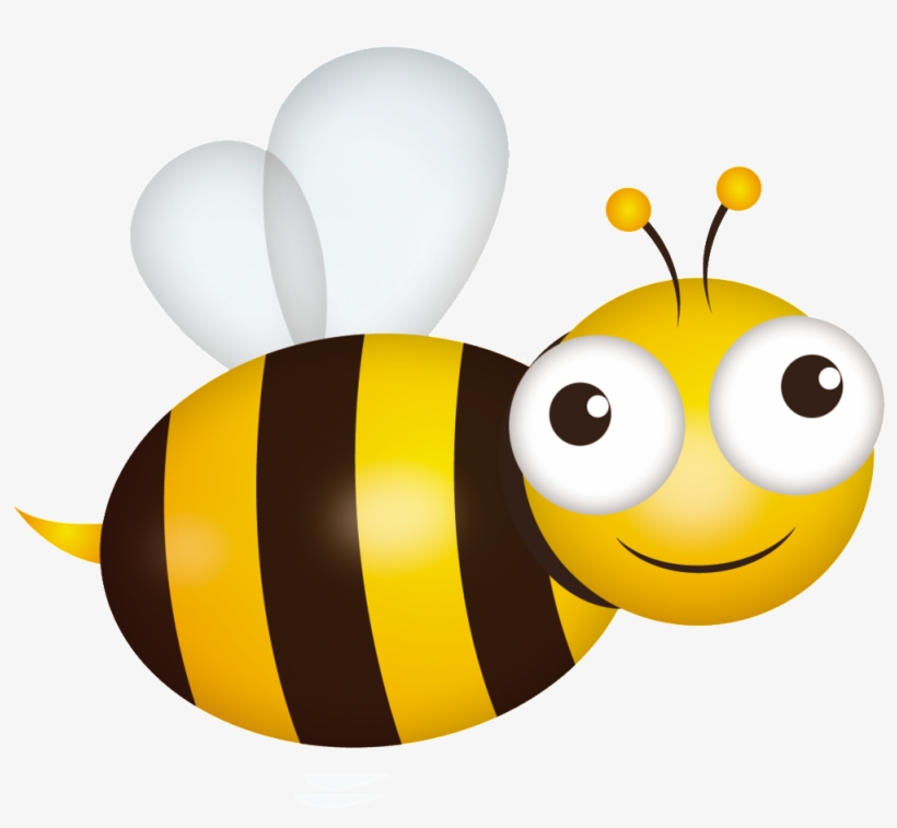 Beautiful Cartoon Little Bee Illustration - Bee Creative, transparent png
