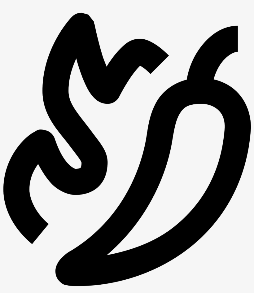 Chili Pepper Icon - Calligraphy, transparent png