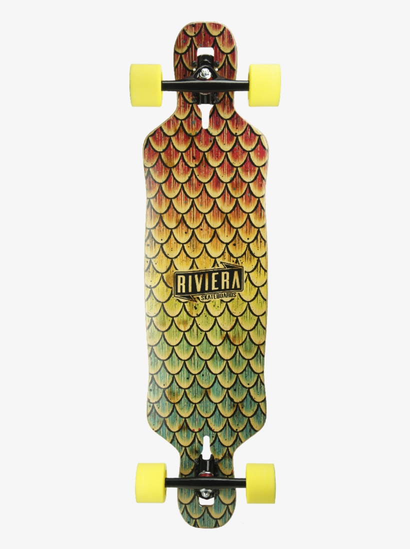 Riviera Beta Fish Drop Through Complete 38" Free Usa - Longboard, transparent png