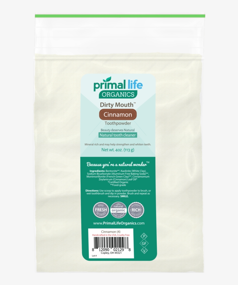 Brush Your Teeth With Dirt - Dirty Mouth Organic Toothpowder Mini Best All Natural, transparent png