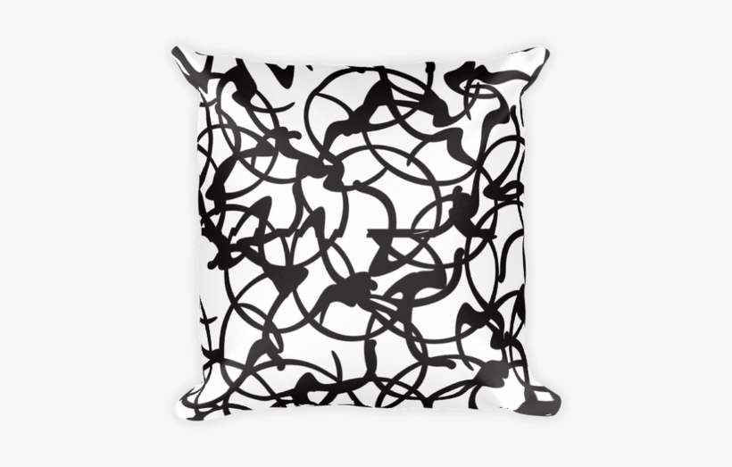 Scribble Doodle Square Pillow - Cushion, transparent png
