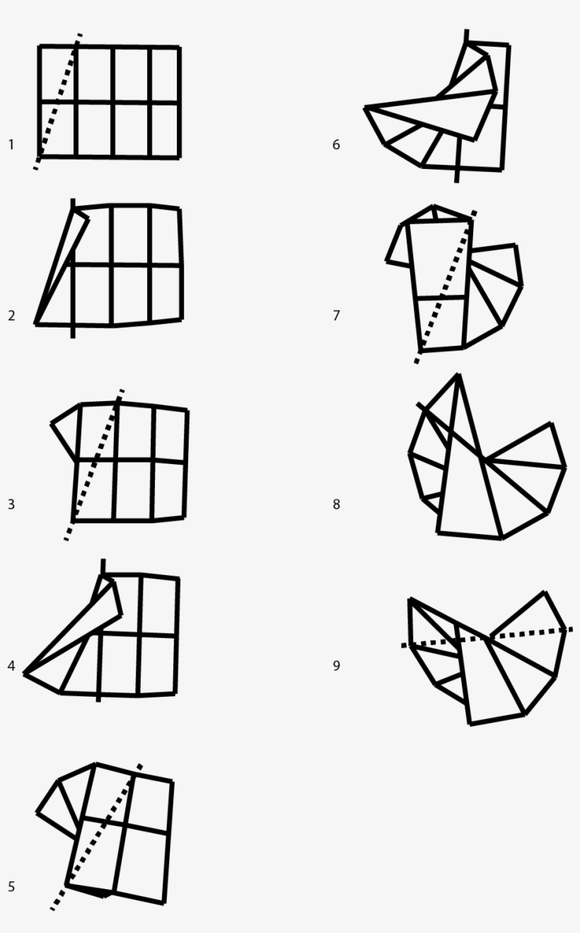 Folded Form Diagram - Drawing, transparent png