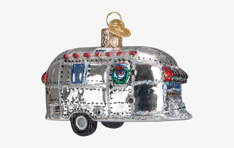 46053 - Old World Christmas Vintage Trailer Glass Blown Ornament, transparent png