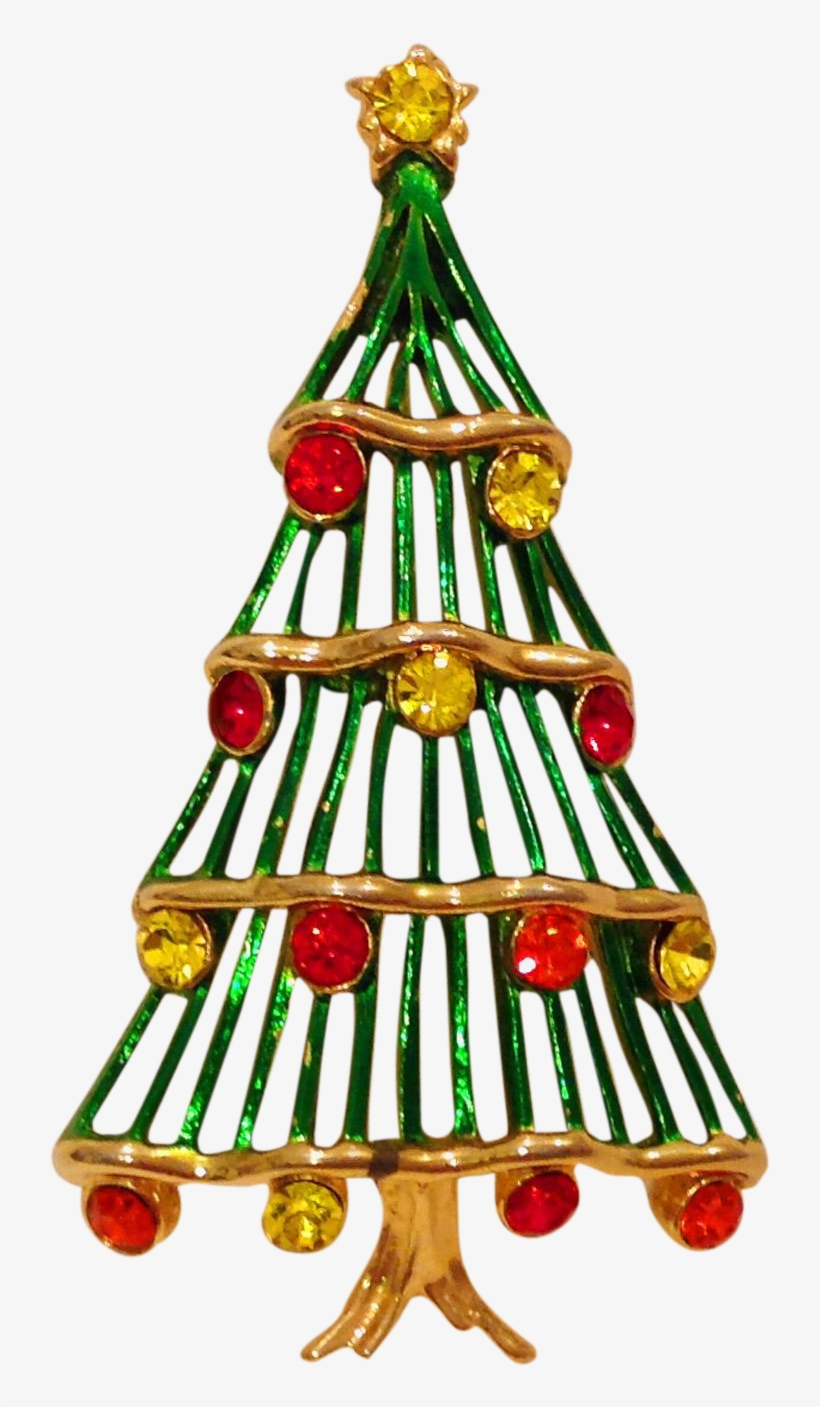 Vintage Christmas Tree Pins Lovely Christmas Tree Pin - Christmas Tree, transparent png
