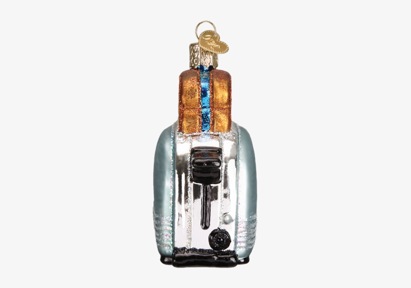 Old World Christmas Retro Toaster Glass Blown Ornament, transparent png