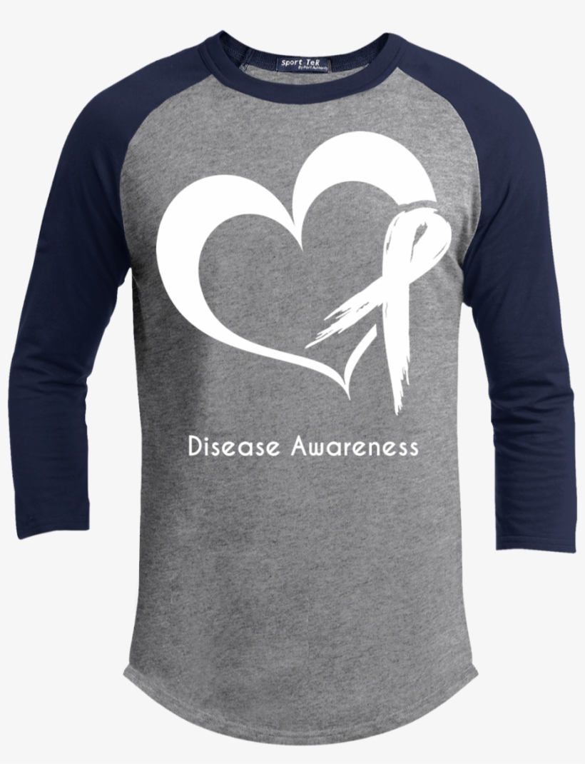 Heart Ribbon Customisable Baseball Shirt - King-drew Medical Magnet High School School Colorblock, transparent png