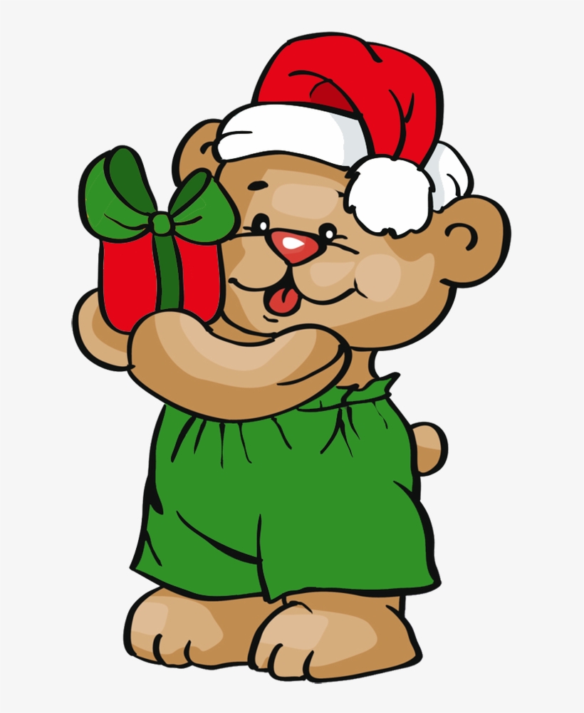 Cute Christmas Bear - Christmas Bear Clipart Png, transparent png