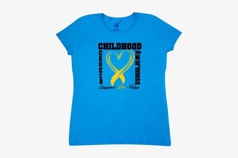 Childhood Cancer Awareness Women's T-shirt Spotlighting - Beach Day T Shirts, transparent png