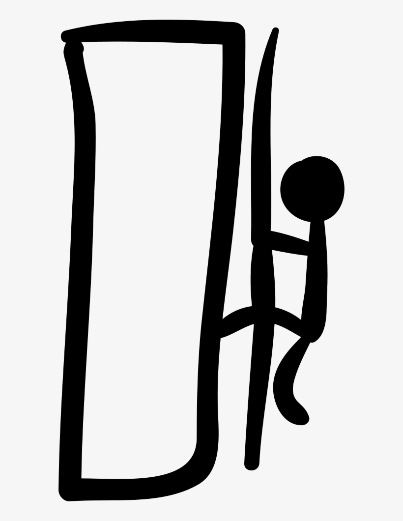 Climbing Mountain Hand Drawn Climber Comments - Climbing, transparent png