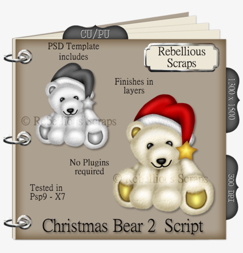 Christmas Bear 2 - Clip Art, transparent png