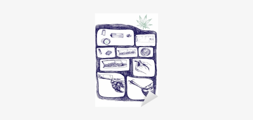 Vinilo Pixerstick Tal Como Está Empaquetado Cigarrillo - Storyboard De Marihuana, transparent png