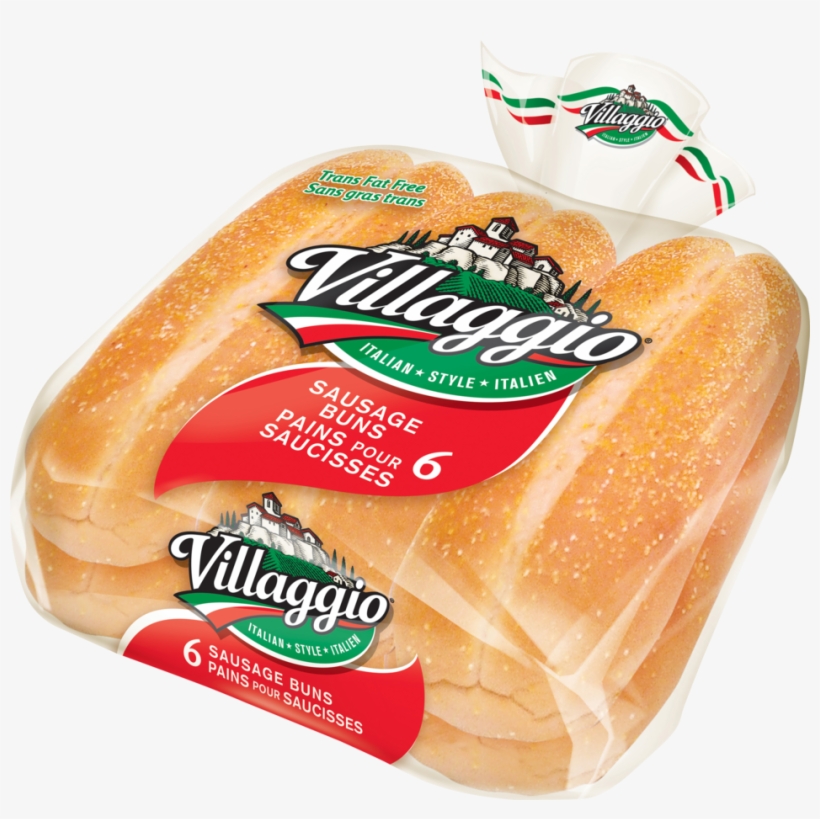 Villaggio® Italian Style Sausage Buns - Villaggio Hot Dog Buns, transparent png