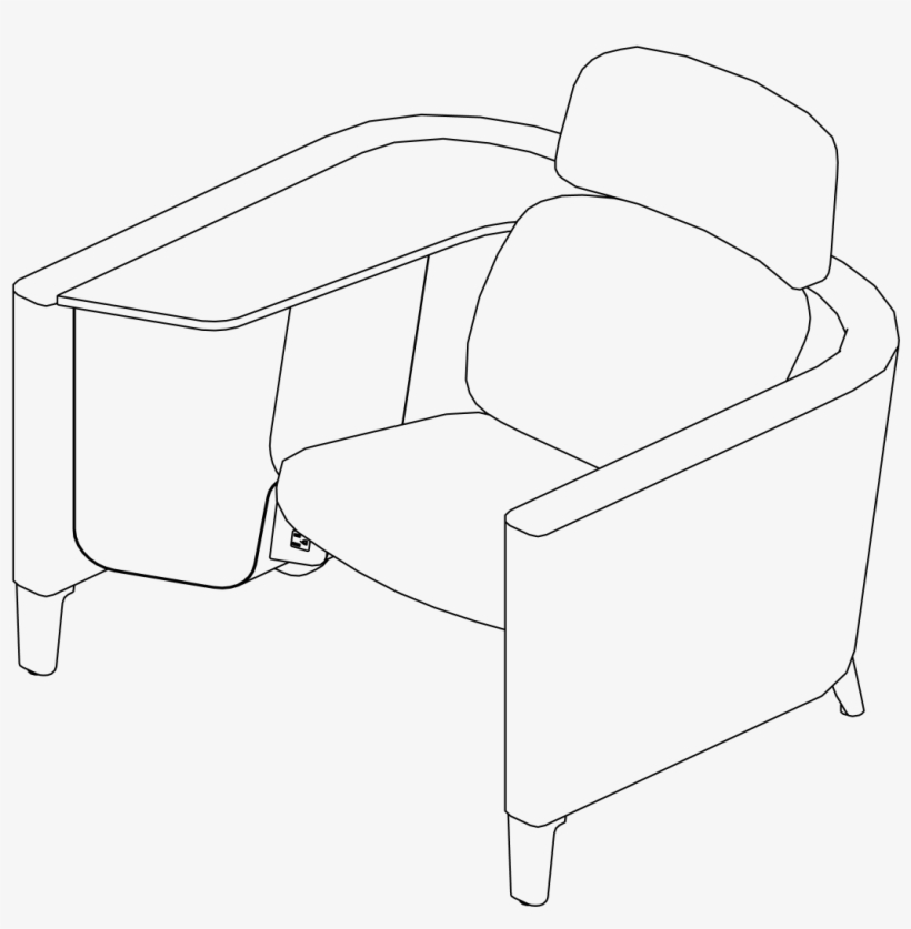 Side Surface,no/personal Worksurface,w - Club Chair, transparent png