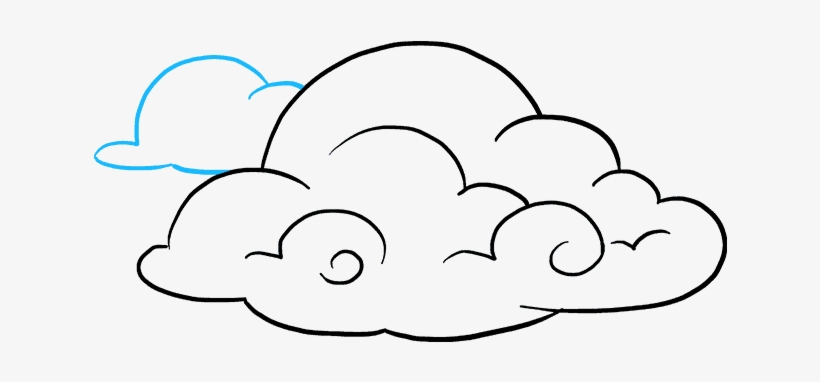 How To Draw Clouds - Drawing Of Clouds, transparent png
