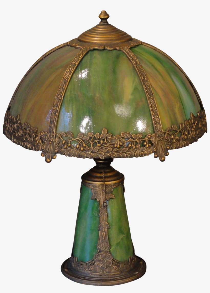 Very Sweet Small Floral Slag Glass Lighted Base Lamp - Lighting, transparent png