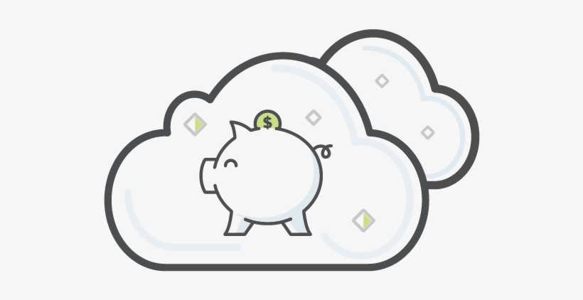 Multi-cloud Savings - Cartoon, transparent png