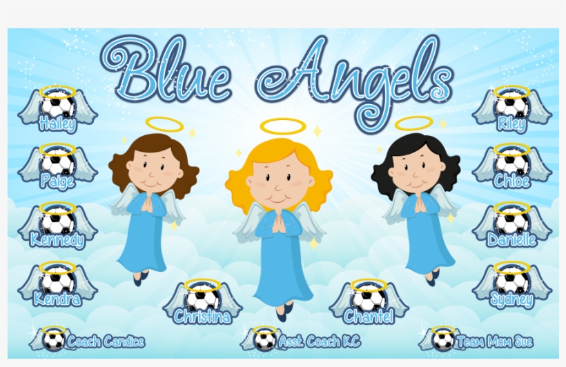 3'x5′ Vinyl Banner Blue Angels - Cartoon, transparent png