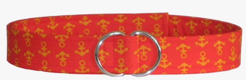Red And Orange Anchor D-ring Belt By Oliver Green - Heart, transparent png
