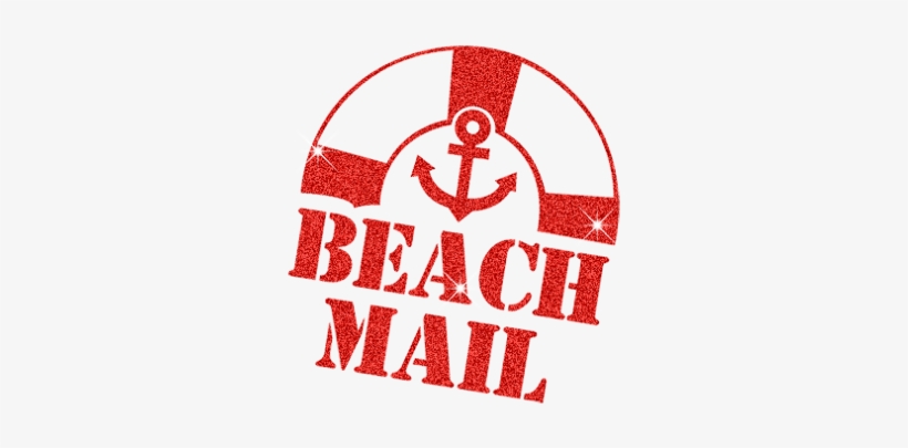 Heat Transfer Beach Mail Anchor Design With Red Glitter - Stencil1 6"x6" Stencil-peace Signs, transparent png