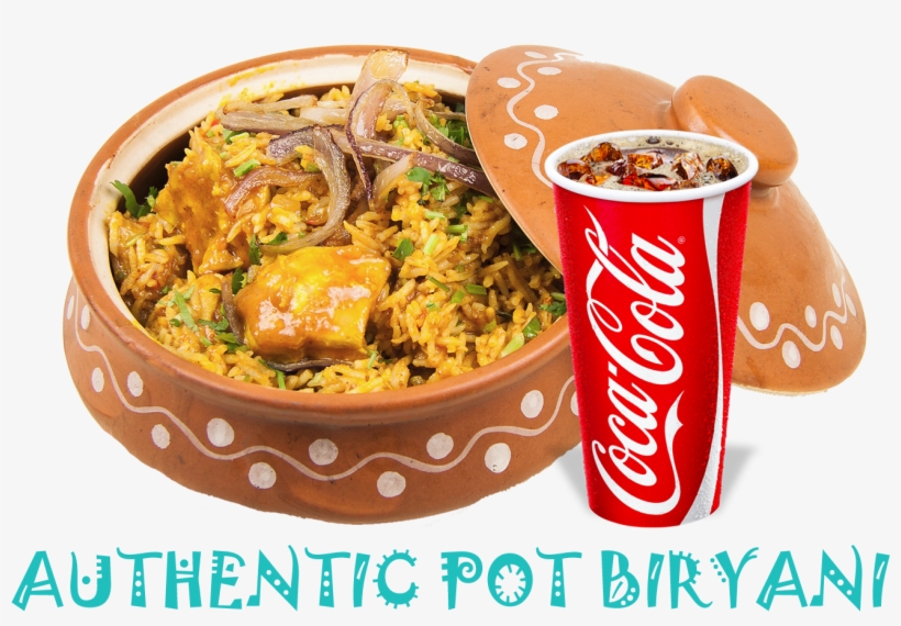 Hyderabadi Dum Biryani - 12oz Coke Paper Cup, transparent png