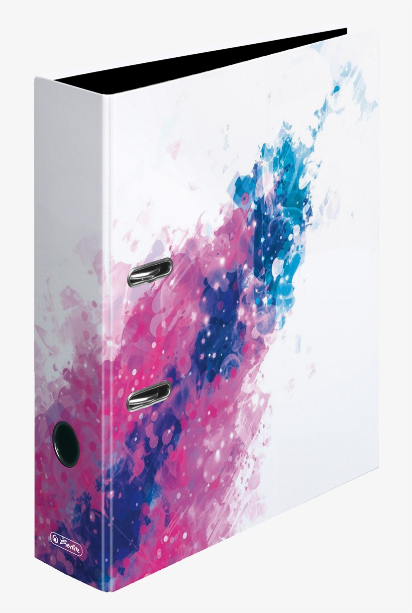 Lever Arch File A4 8cm Splash Pink Max - Segregator A4 Herlitz Color Splash - Pink, transparent png