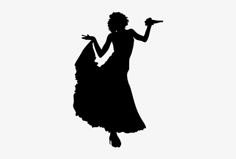Vinilo Decorativo Silueta Mujer Vestido Largo - Silueta De Mujer Con Vestido Largo Png, transparent png