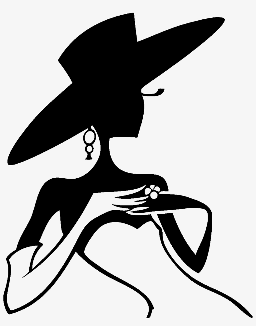 Siluetas De Mujeres Africanas - Black Woman With Hat Silhouette, transparent png