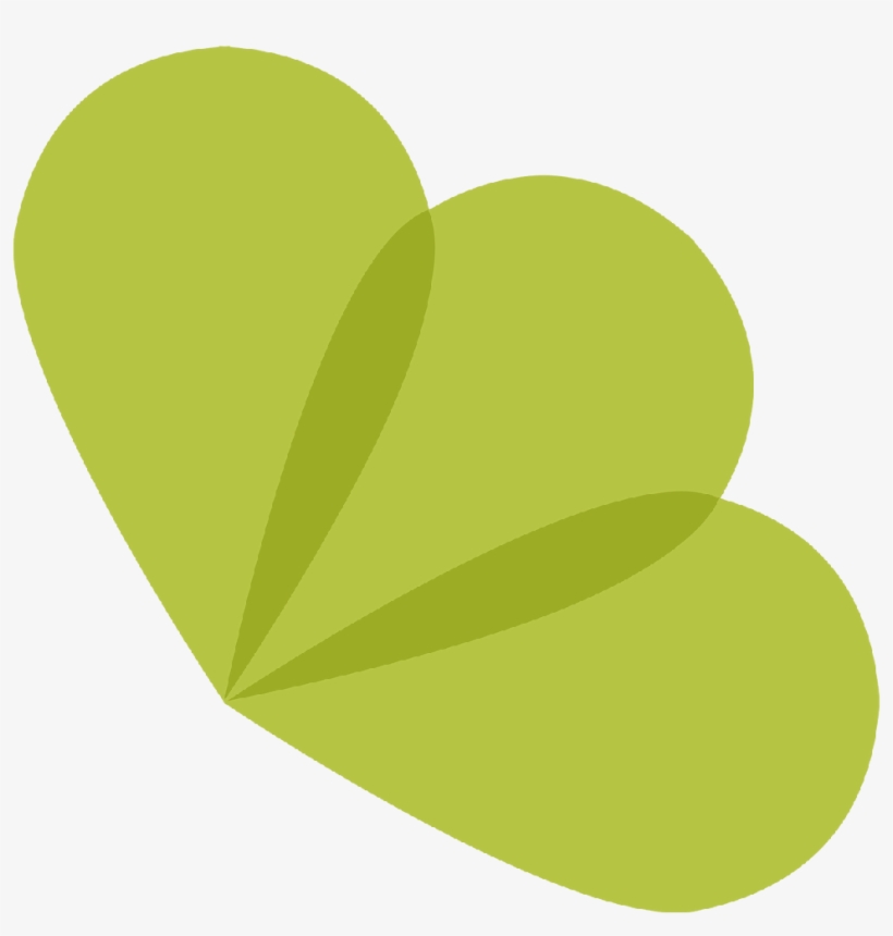 Petalo Verde En 3 - Heart, transparent png