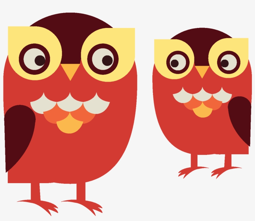 Cartoon Geometric Owl Element - Geometry, transparent png