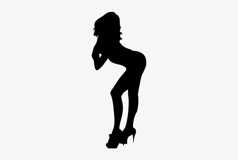 Vinilo Decorativo Silueta Mujer Desnuda Con Tacones - Silueta De Mujer Sensual Png, transparent png