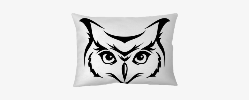 Head Of Horned Owl - Owl Face Drawing Simple, transparent png