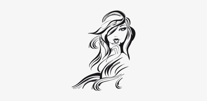 Silhouette Woman Make Up, transparent png