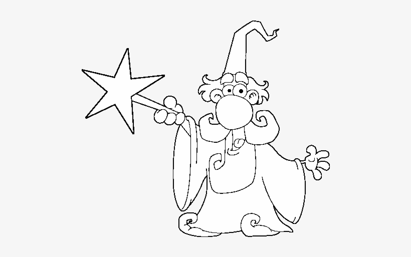 Dibujo De Mago Con Varita Mágica Para Colorear - Imagenes Para Colorear El Brujito De Gulubu, transparent png