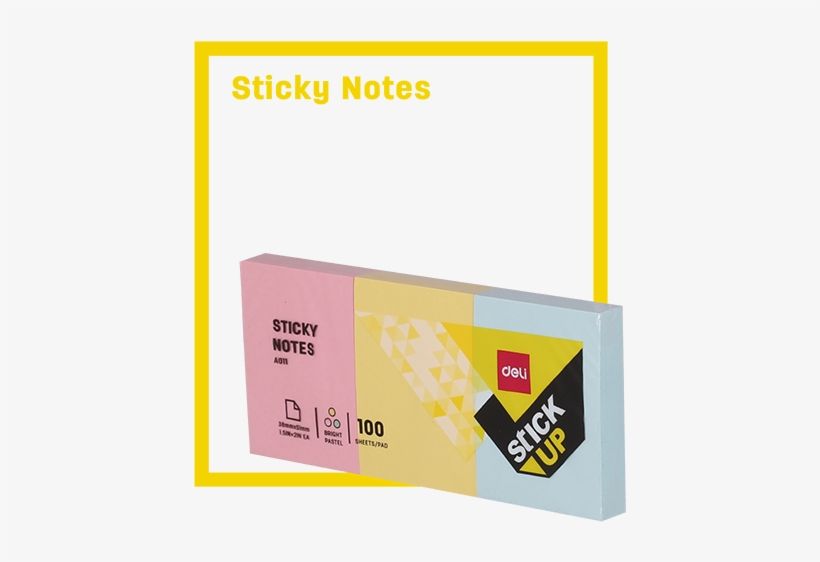 Ea55202 Shape Sticky Notes 76×101mm 3”×4” 15sheets - Deli Ea01103, transparent png