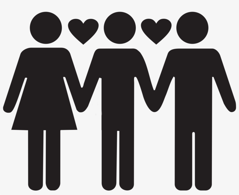 Tres Siluetas Dos Hombres Y Una Mujer Con Imgenes De - Man And Woman, transparent png