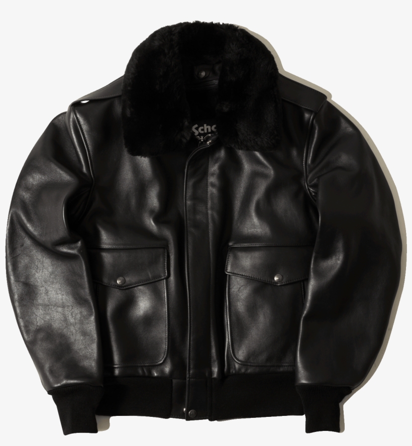 A-2 Naked Cowhide Leather Flight Jacket 184sm Black - Flight Jacket, transparent png