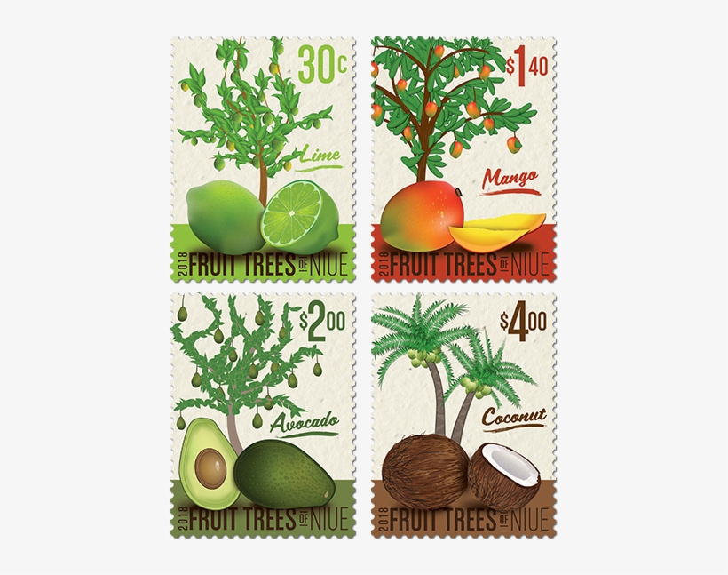 Fruit Trees Of Niue Set Of Stamps - Attalea Speciosa, transparent png