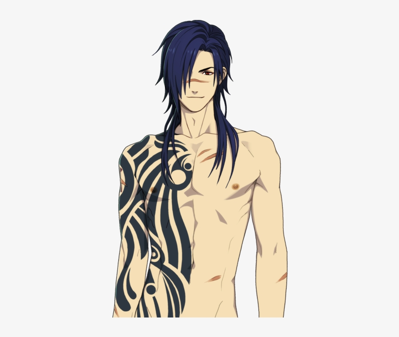 Has An Unused Half-body Sprite Where He Is Completely - Dramatical Murder Koujaku Naked, transparent png