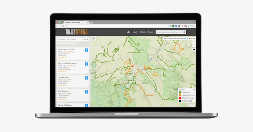 Search The Map By Nearest City, State Or By Trail Name - Operating System, transparent png