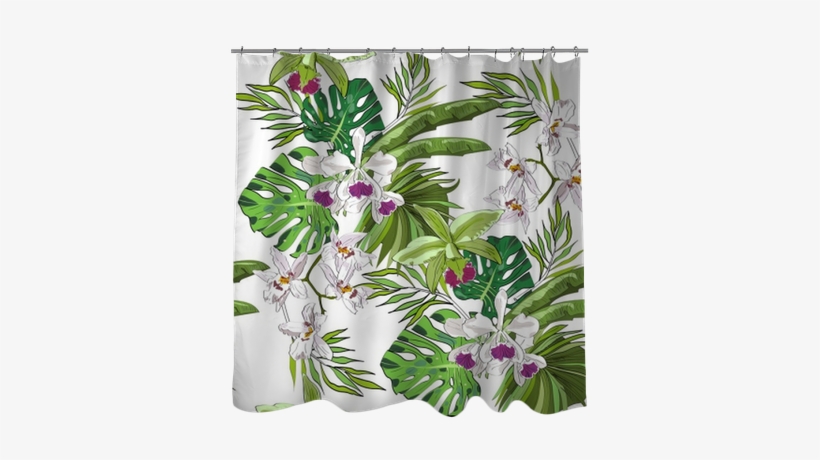 Seamless Vector Pattern Of Exotic Vector Drawn Flowers - Moth Orchid, transparent png