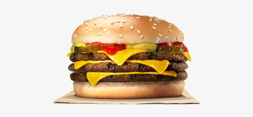Triple Cheese Burger Burger King, transparent png