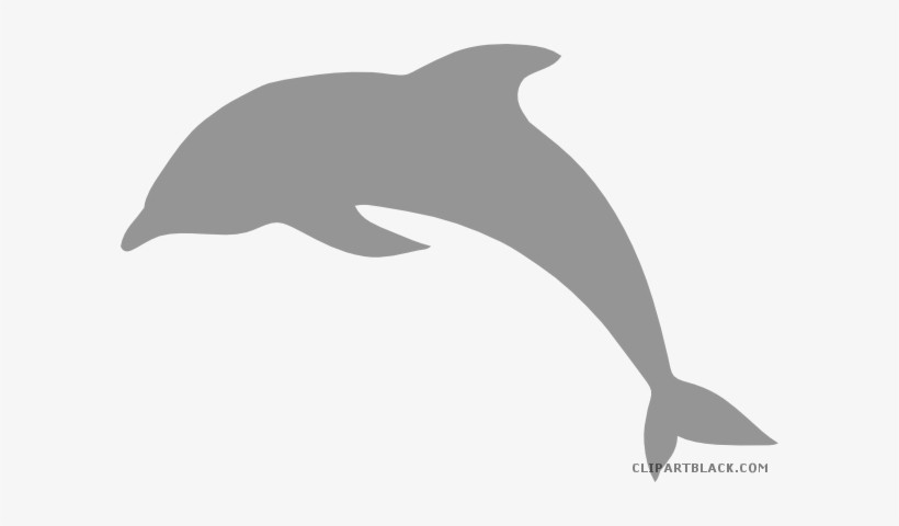 Amazing Dolphin Clipart - Dolphin Black Outline, transparent png
