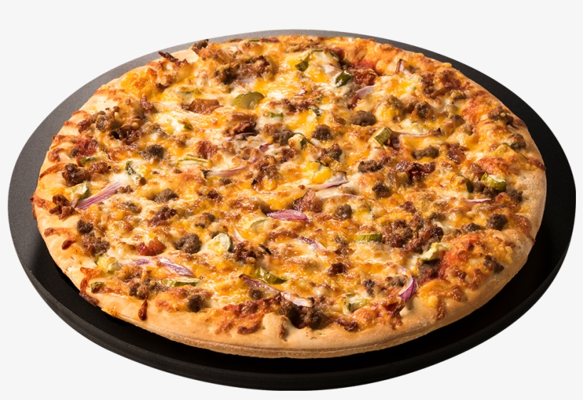 Bacon Cheeseburger Pizza - Butter Chicken Pizza Png, transparent png
