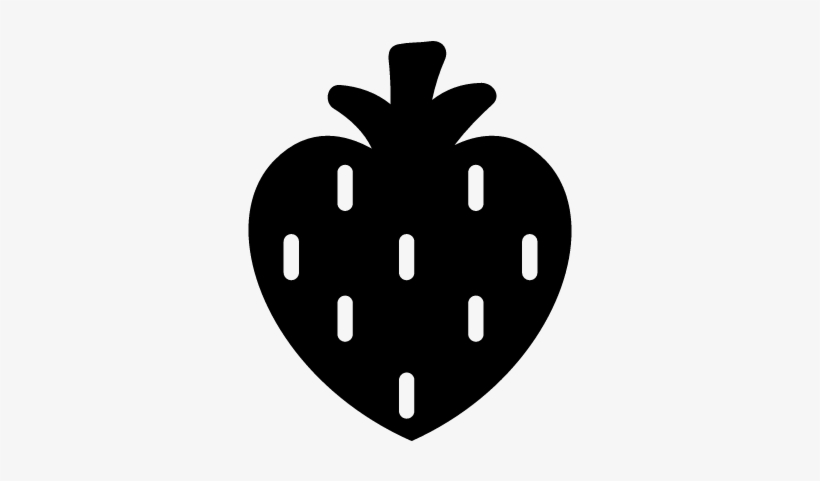 Heart Shaped Strawberry Vector - Fresa Negra Png, transparent png