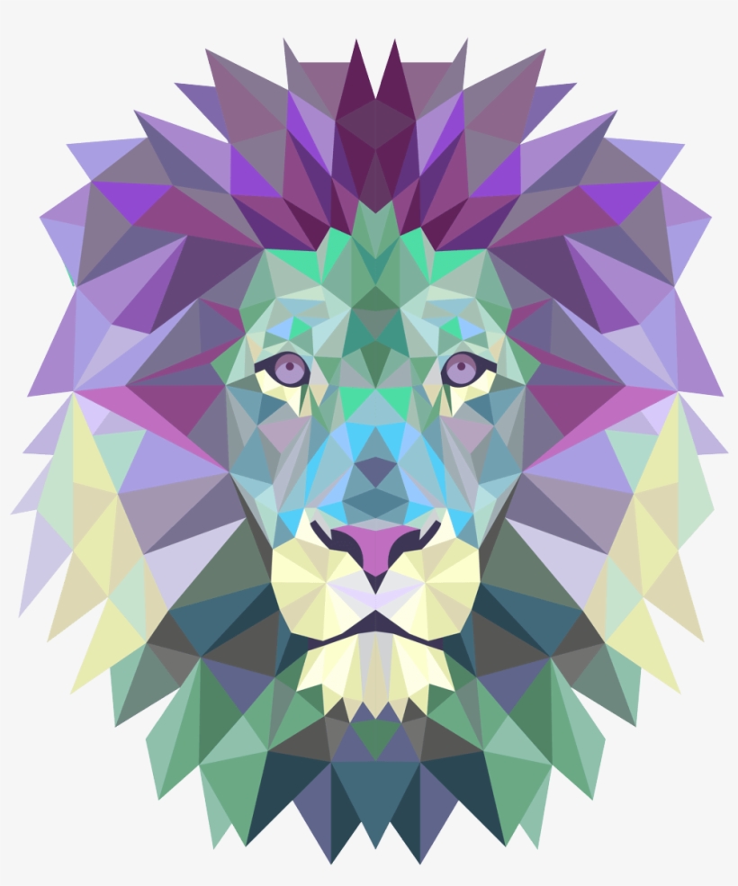 Logo Or Business Card Converts Potential Customers - Lion Polygon, transparent png