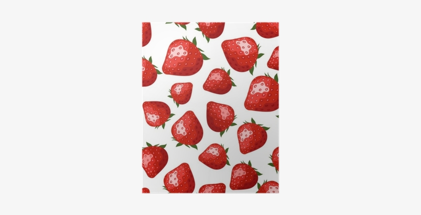 Seamless Pattern With Strawberries - Pattern, transparent png