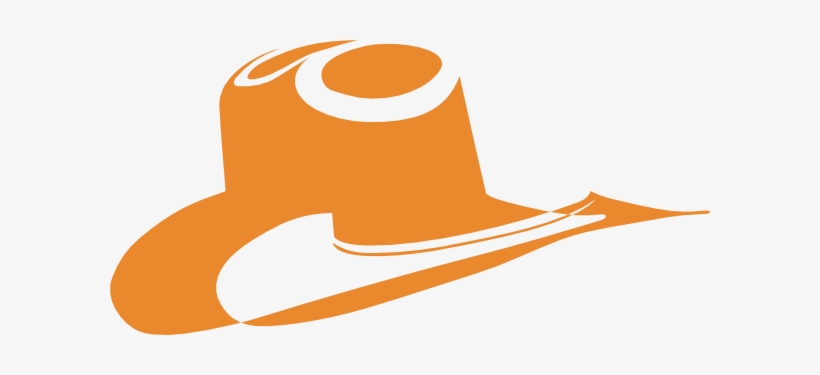 Small - Orange Cowboy Hat Clipart, transparent png
